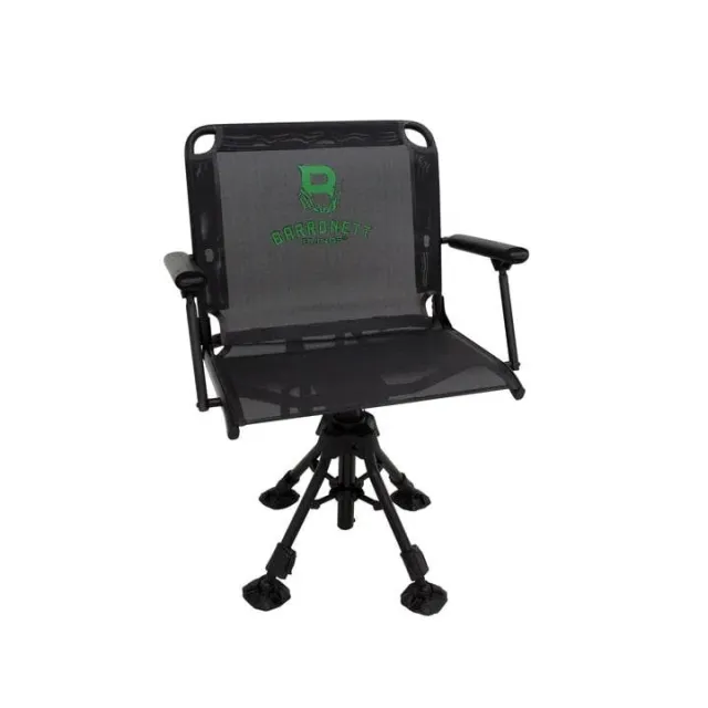 Barronett 360 Deluxe Wide Chair - Black, Adjustable Legs, 22" Seat Size, 350 lbs. Weight Capacity - Ardisam (River's Edge/ Barronett Blinds)