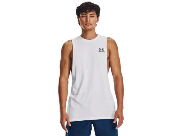 Under Armour Men's UA Sportstyle Left Chest Cut-Off Tank Sleeveless Cotton