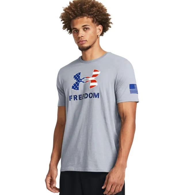 Under Armour Freedom Logo T-Shirt Men's Cotton Graphic Tee