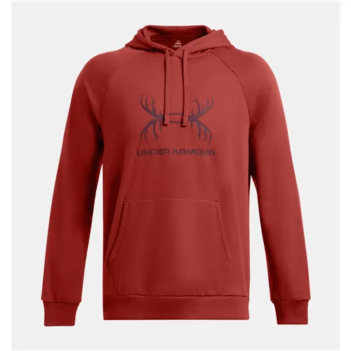 Under Armour Rival Fleece Antler Hoodie Men's Charcoal Large