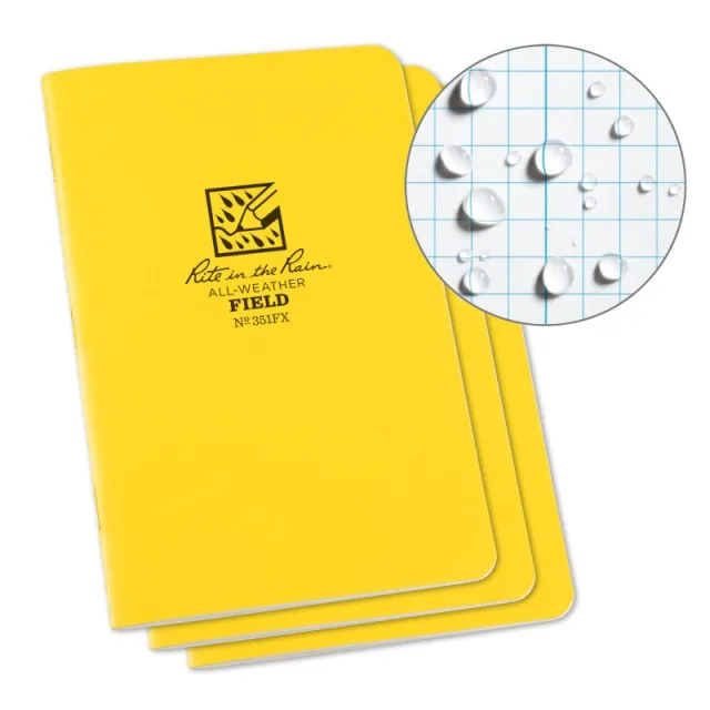 Rite in the Rain Field-Flex Stapled Notebook 3-Pack Yellow - Rite in the Rain