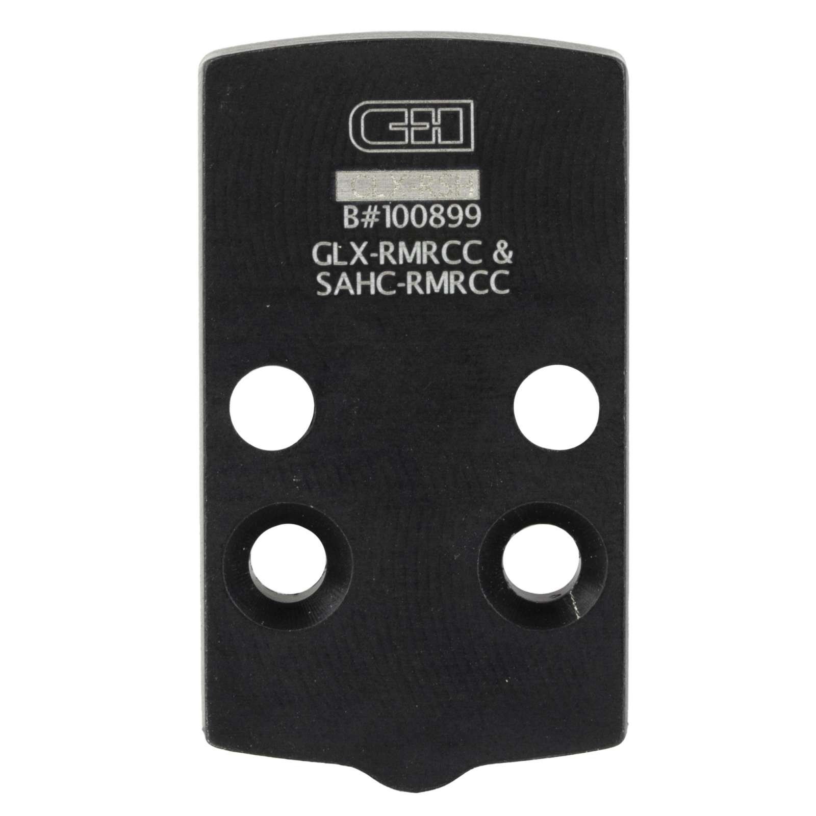 C&H Precision GLX-RMRcc Optic Mount Plate for Glock 43x/48 MOS, Black - C&H Precision