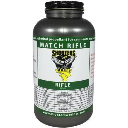 Shooters World D073-06 Match Rifle Powder 1lb, Spherical, Flash Suppressed - Shooter's World