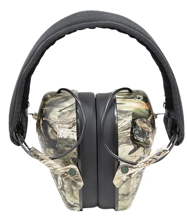 Buy Caldwell E-MAX Low-Profile Electronic Hearing Protector, 23 dB, Mossy Oak Break-Up, Dual Microphones, Adjustable Volume, Stereo Sound, AAA Battery Powered online