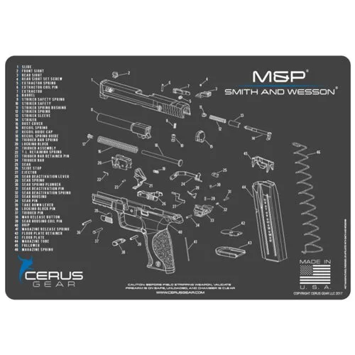 Cerus Gear HM-SW-MP-SCH-GRY Cleaning Mat 17 In Charcoal Gray/Cerus Blue