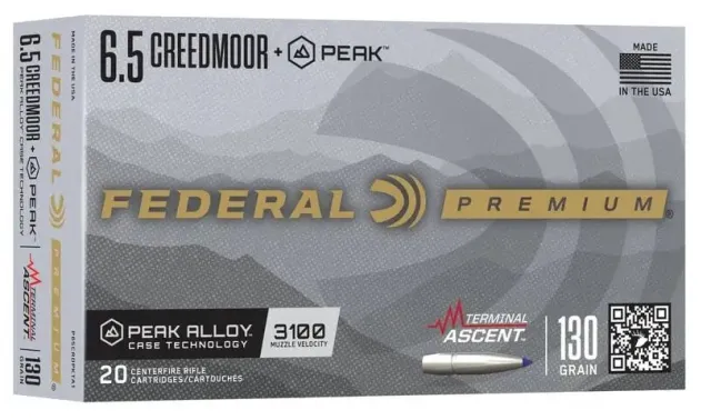 FEDERAL PREMIUM 6.5 CREEDMOOR+PEAK 130GR TERMINAL ASCENT (20)