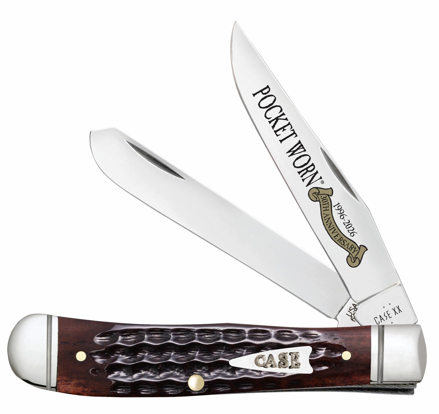 Case Cutlery Mini Trapper 55231 Pocket Worn Mahogany Bone - Case Cutlery