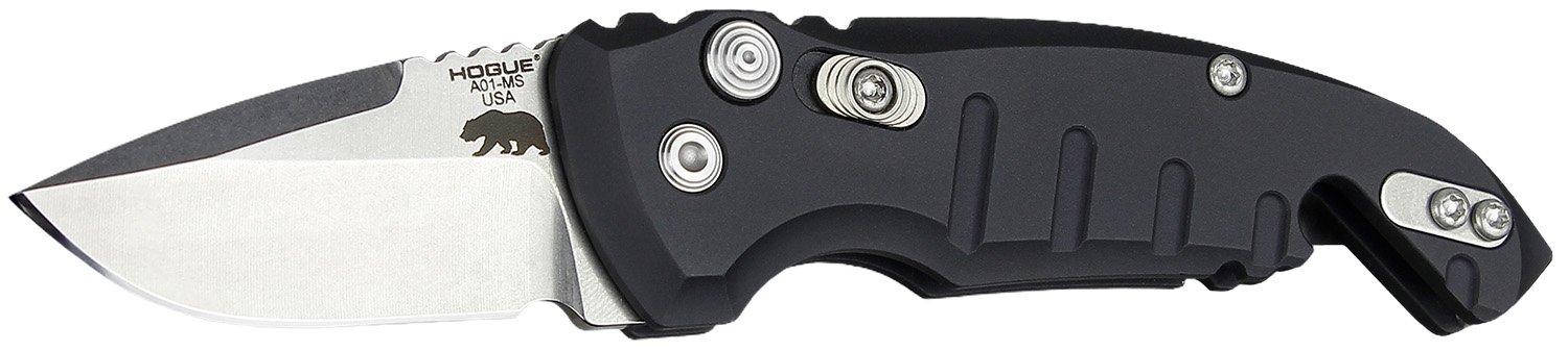Hogue A01-Microswitch Auto Knife 1.95" CPM 154 Drop Point Blade - Hogue