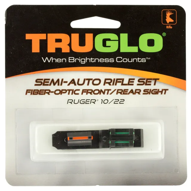 TruGlo TG111W Ruger 10/22 Fiber Optic Sight Set - TRU Ball