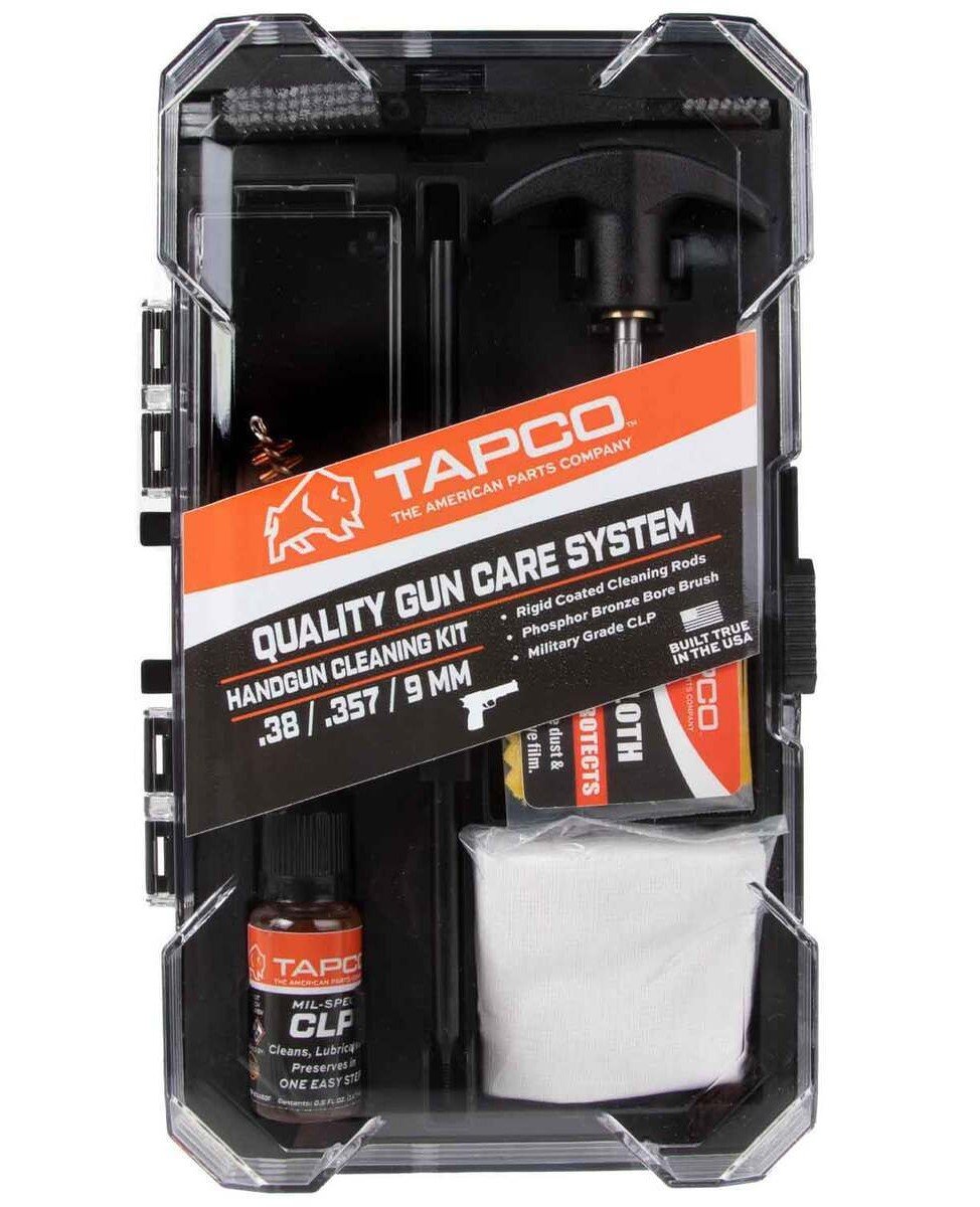 Buy Tapco TAP22080 Handgun Cleaning Kit Complete .38/.357/9mm Black online