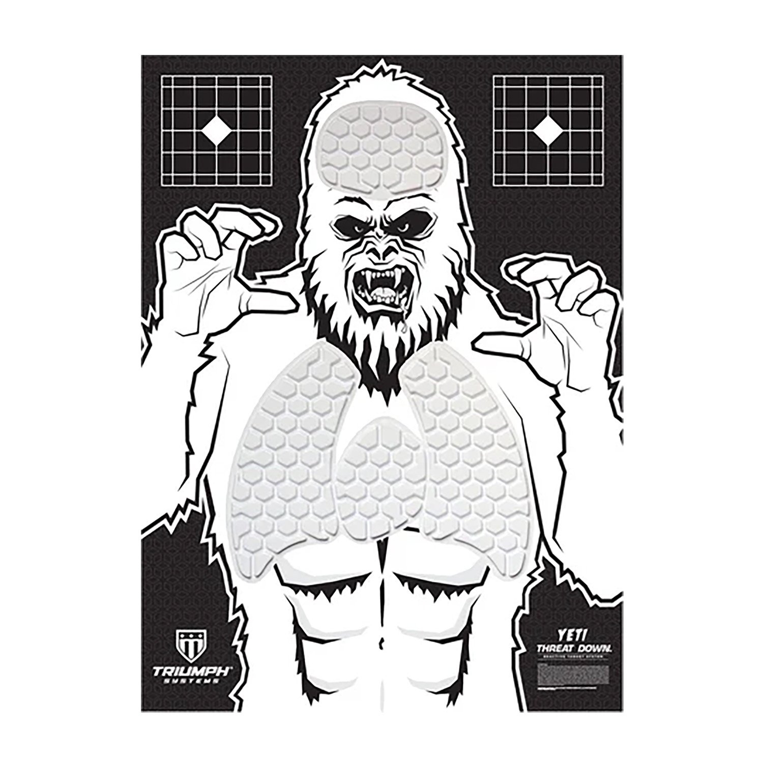 Triumph Systems 031513006 Threat Down Reactive Splatter Target Yeti Hanging Paper 30"H x 22"W - Triumph Systems