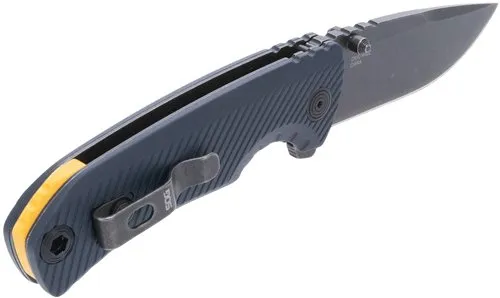 SOG Tellus ATK SOG11060343 3.24" Blade Spring Assisted Squid Ink/Yellow - SOG
