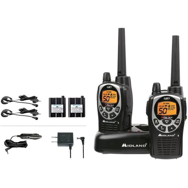 Midland GXT1000VP4 Two-Way Radio 2-Pack 50-Channel 36-Mile Range - Midland