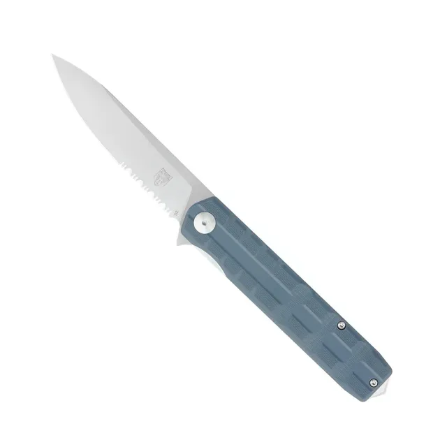 CobraTec Kuzio GRY G10 3.25 Serrated Tactical Knife - COBRATEC_KNIVES