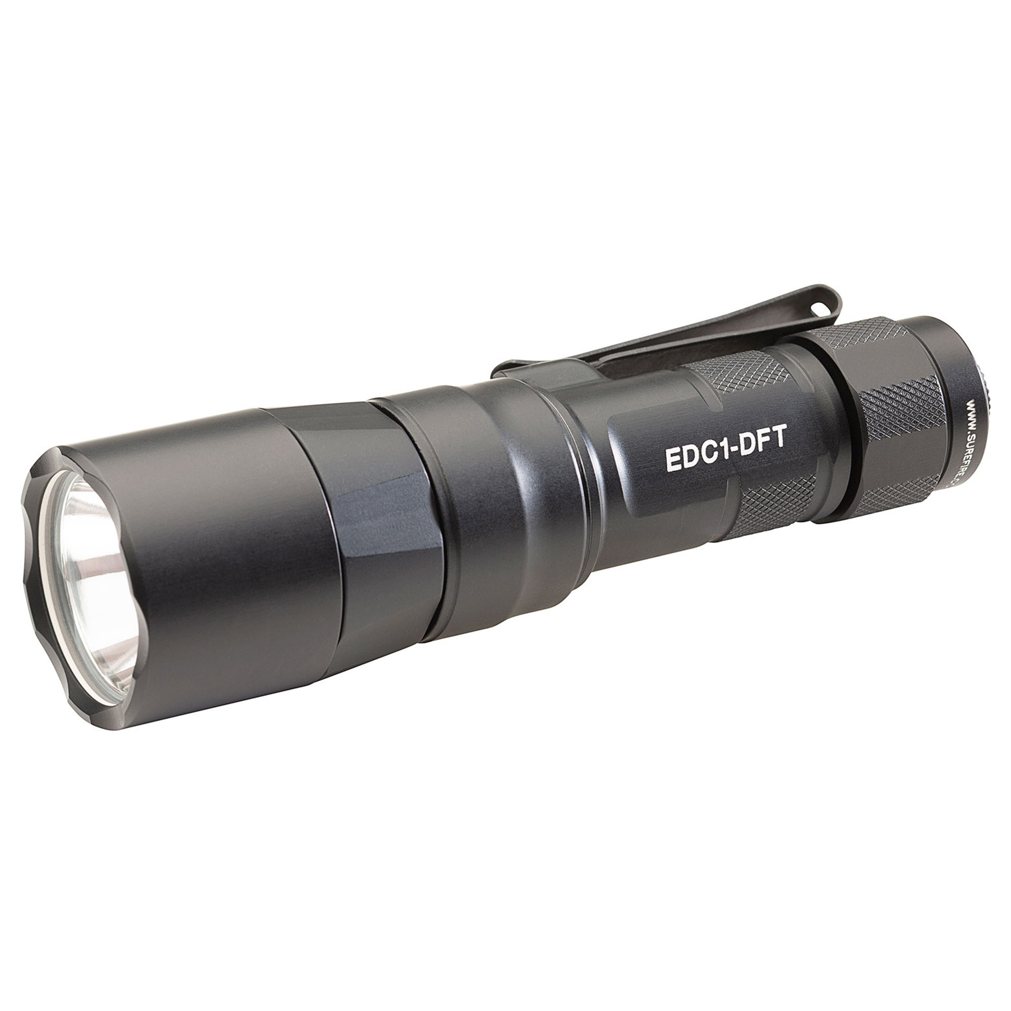 SureFire EDC1-DFT-BK Dual-Fuel Everyday Carry Light 18350/123 - Black - SureFire - 25/350 (CR123A)/650 (18350) LUMENS