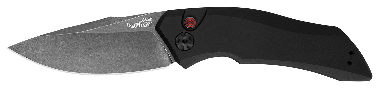 Kershaw 7100BW Launch 1 BlackWash Automatic Knife 3.4" Clip Point - Kershaw