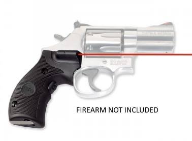 Crimson Trace LG-306 Lasergrip S&W K L Frame Round Butt Black Rubber - Crimson Trace - 0.50" AT 50 FT