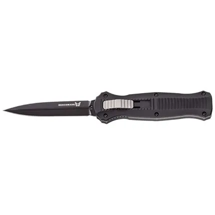 Benchmade Infidel 3300BK: 3.91" OTF Automatic Knife, D2 Steel, 6061-T6 Aluminum Handle, Tactical Dagger - Benchmade