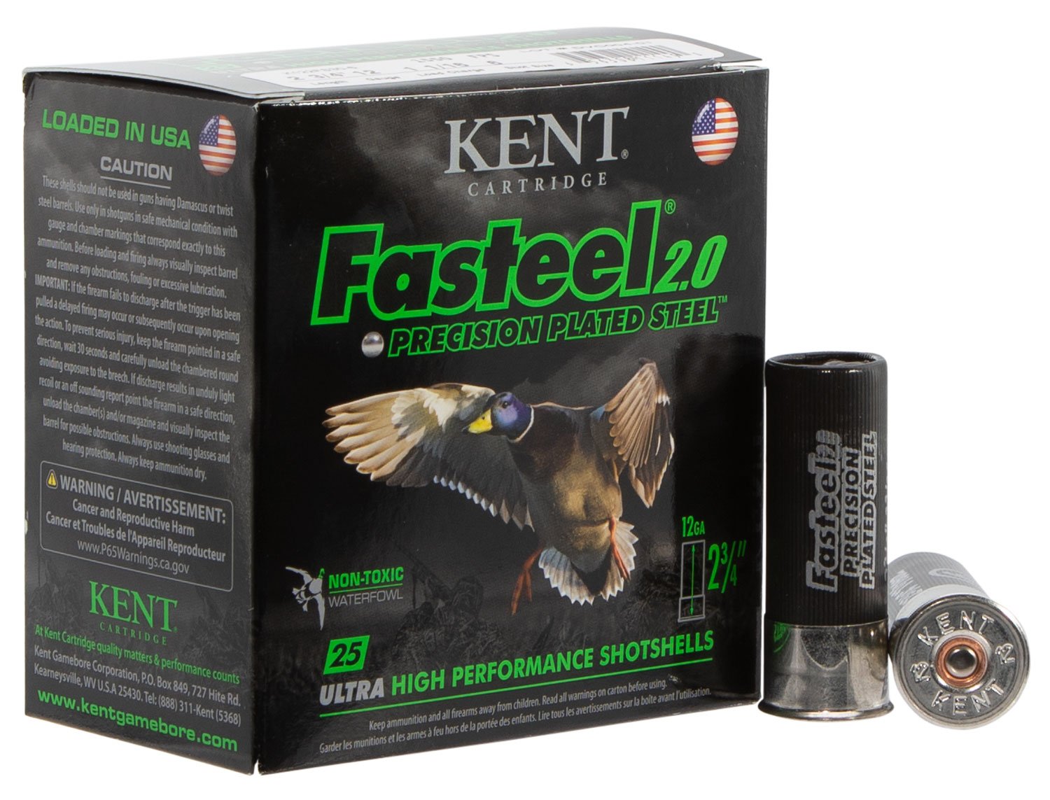 Buy Kent Cartridge K122FS306 Fasteel 2.0 12 Gauge 2.75" 1 1/16 oz 6 Shot 25/Box online