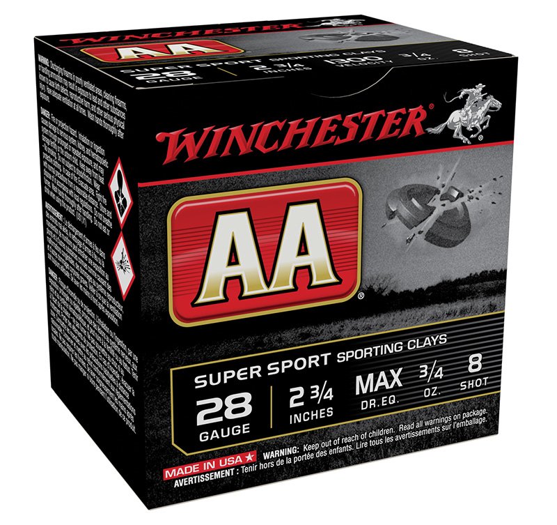 Winchester AA SS 28GA 2-3/4" .75oz #8 Shot 1300FPS - Winchester - 28