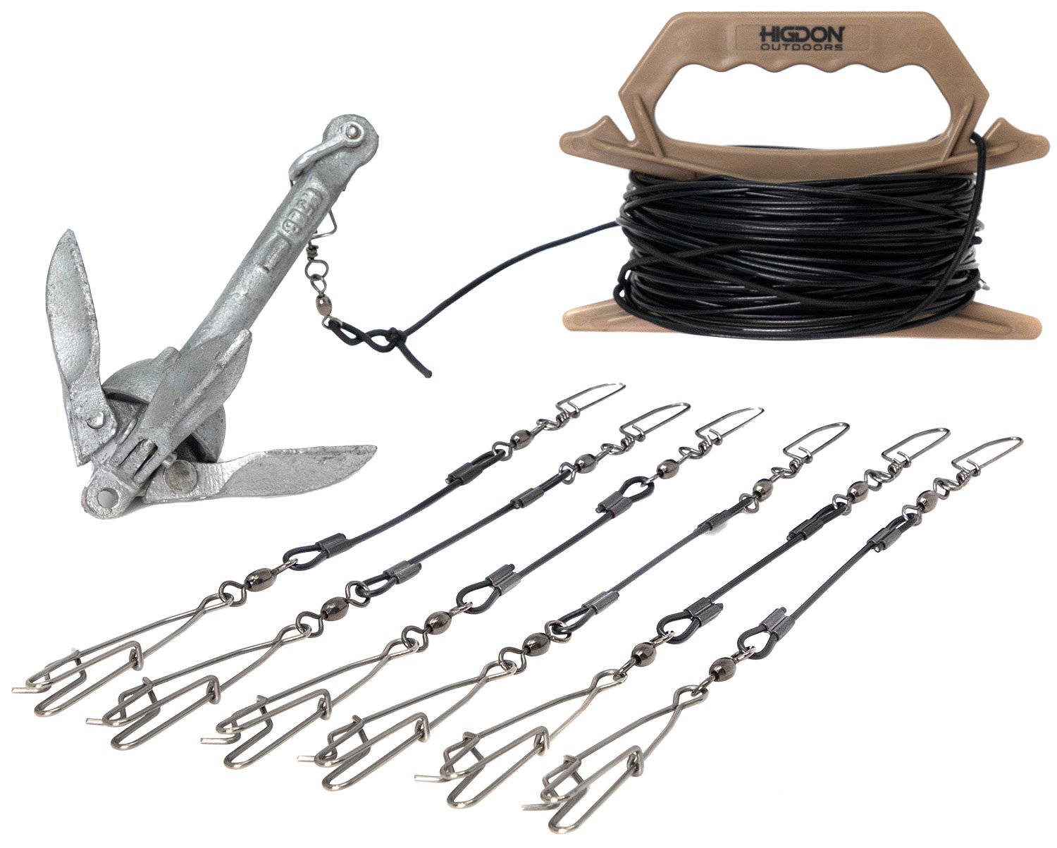 Higdon Outdoors 30340 Battleship Jerk Rig PVC Coated Steel Rust Proof - Higdon Outdoors