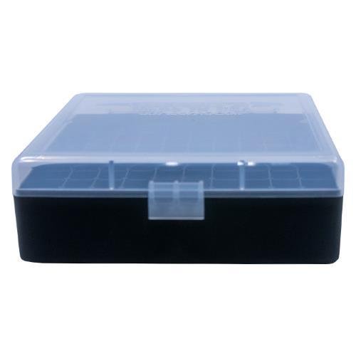 Berry's Mfg Ammo Box 48882 .44 Caliber 100-Rounds Clear/Black - Berry's Mfg - .44 Special, .44 Magnum, .41 Magnum, .44-40 Winchester, .45 Long Colt, .45 Winchester Magnum