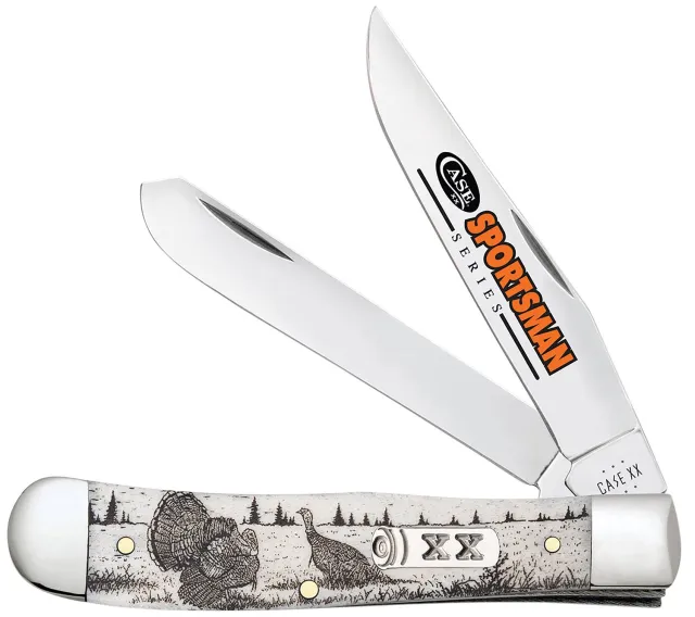 Case 81221 Trapper Sportsman Folding Clip Point/Spey Plain Mirror Polished - Case Cutlery