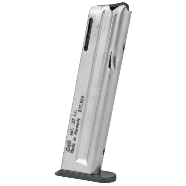 Walther Arms 517604 1911 Black Stainless Steel 10rd Magazine, 22 Long Rifle Caliber, Detachable Design