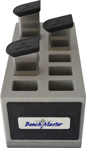BenchMaster BMWRDS9MR12 Double Stack Rack for 12 9mm Magazines, Black - Altus Brands - 9mm Luger