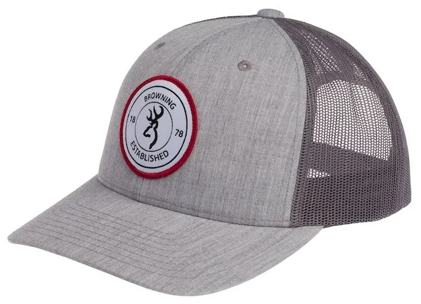 Browning Cap Scout Heather Mesh Back One Size Fits Most Brown Gray - Browning