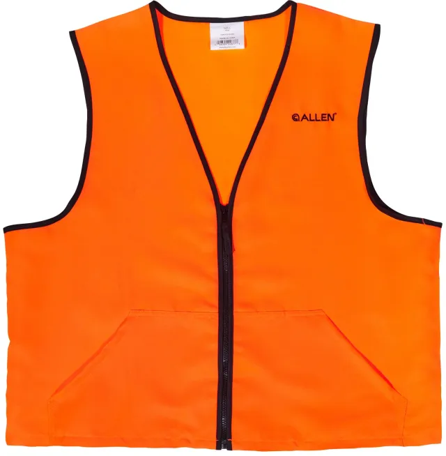 Allen Deluxe Blaze Vest Large Polyester Heavy Duty Zipper Two Pockets - Allen Company