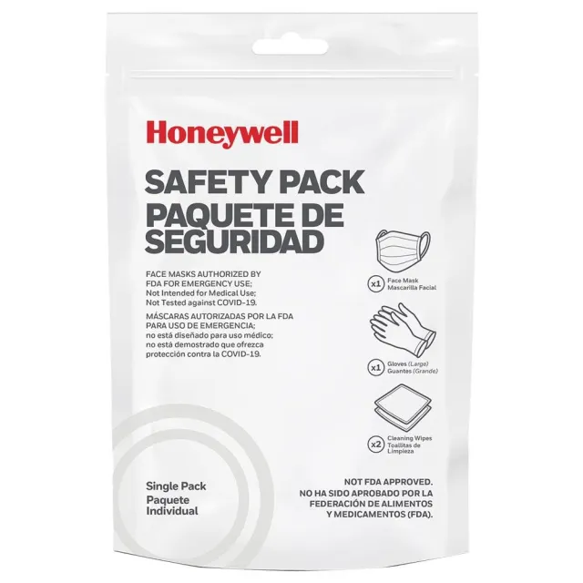 Howard Leight Safety Single Pack PPE Kit Face Mask Gloves & Cleansing Wipes - Honeywell Safety Products USA