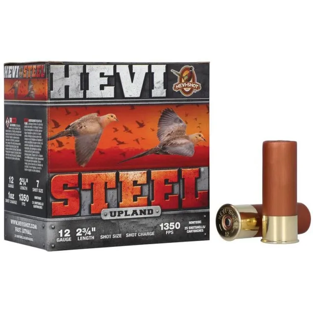 HEVI-Shot Hevi-Steel Upland Shotshells 12ga 2-3/4 1-1/8oz #5 25/ct - Environ Metal Inc
