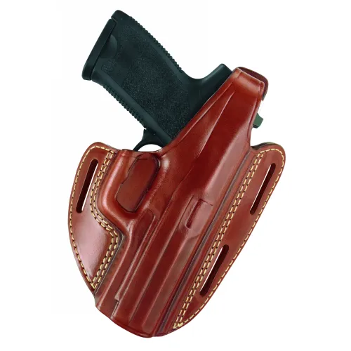 Gould & Goodrich Three Slot Pancake Holster Leather 2 Belt Slots