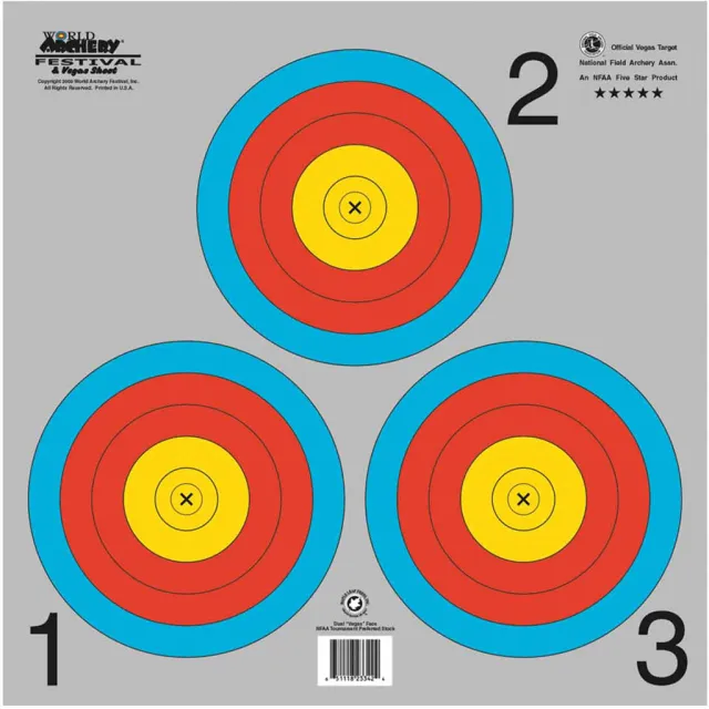 Maple Leaf NFAA Indoor Vegas 3-Spot Target 25 pk. - Maple Leaf Press