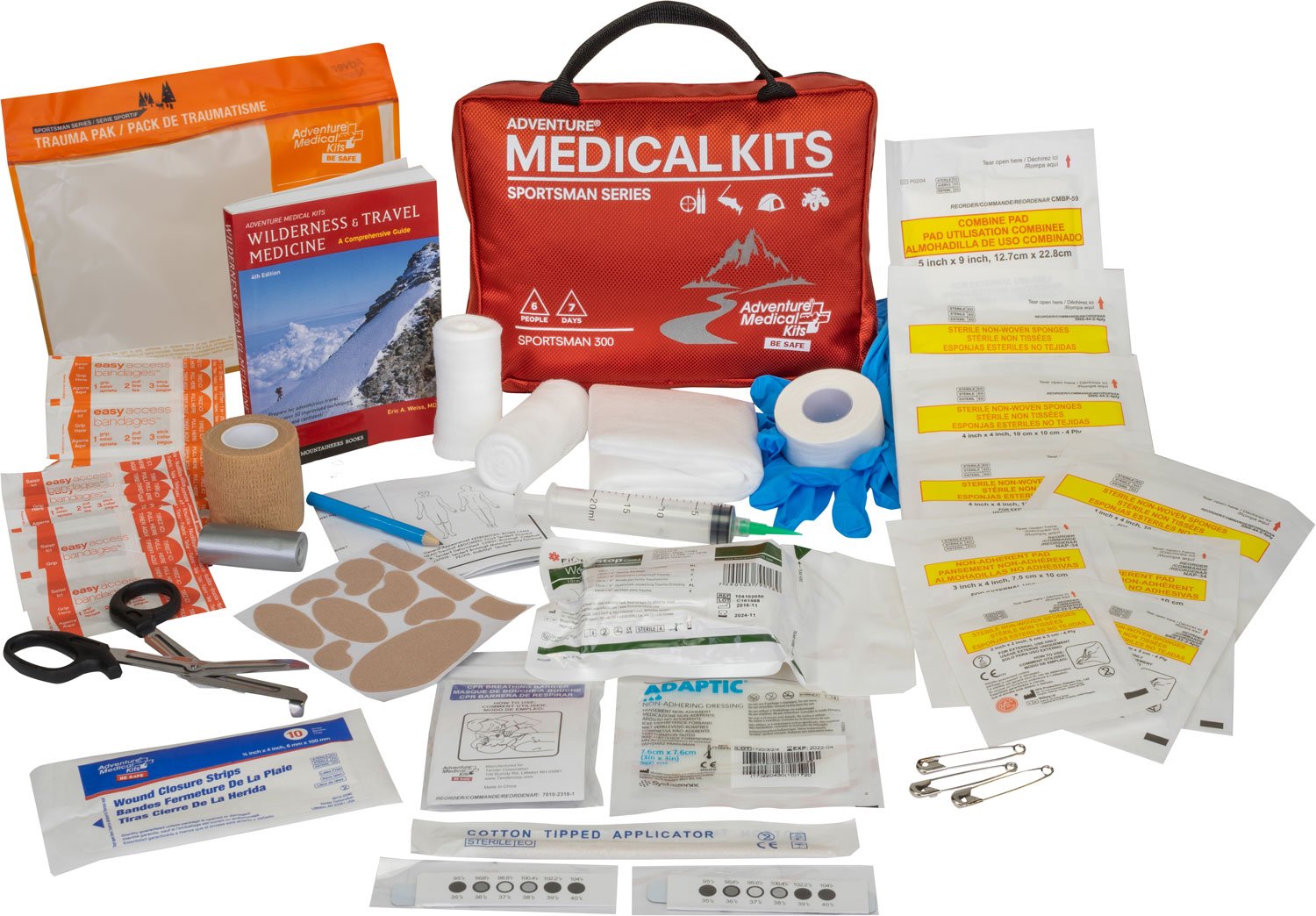 Adventure Medical Kits 01050300 Sportsman 300 Waterproof Medical Kit Red - AMK