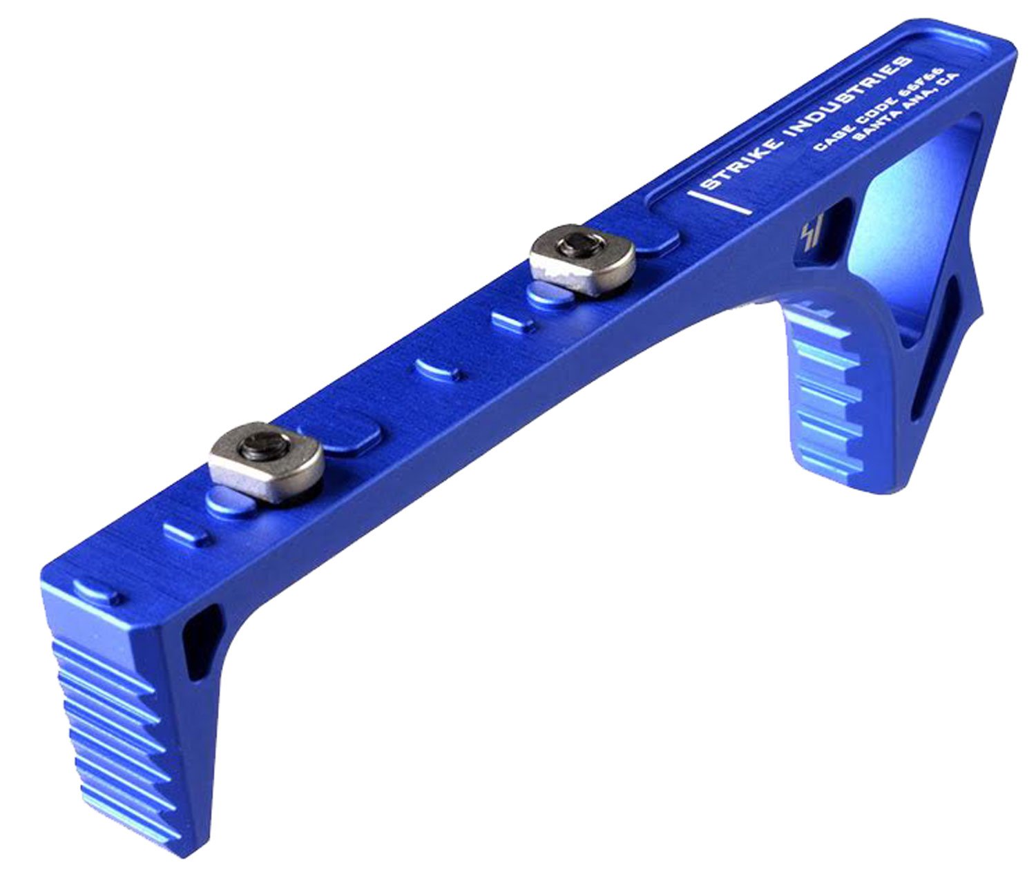 Strike Industries LINKCFGBLU Curved ForeGrip Blue Aluminum 1.74" - Strike Industries