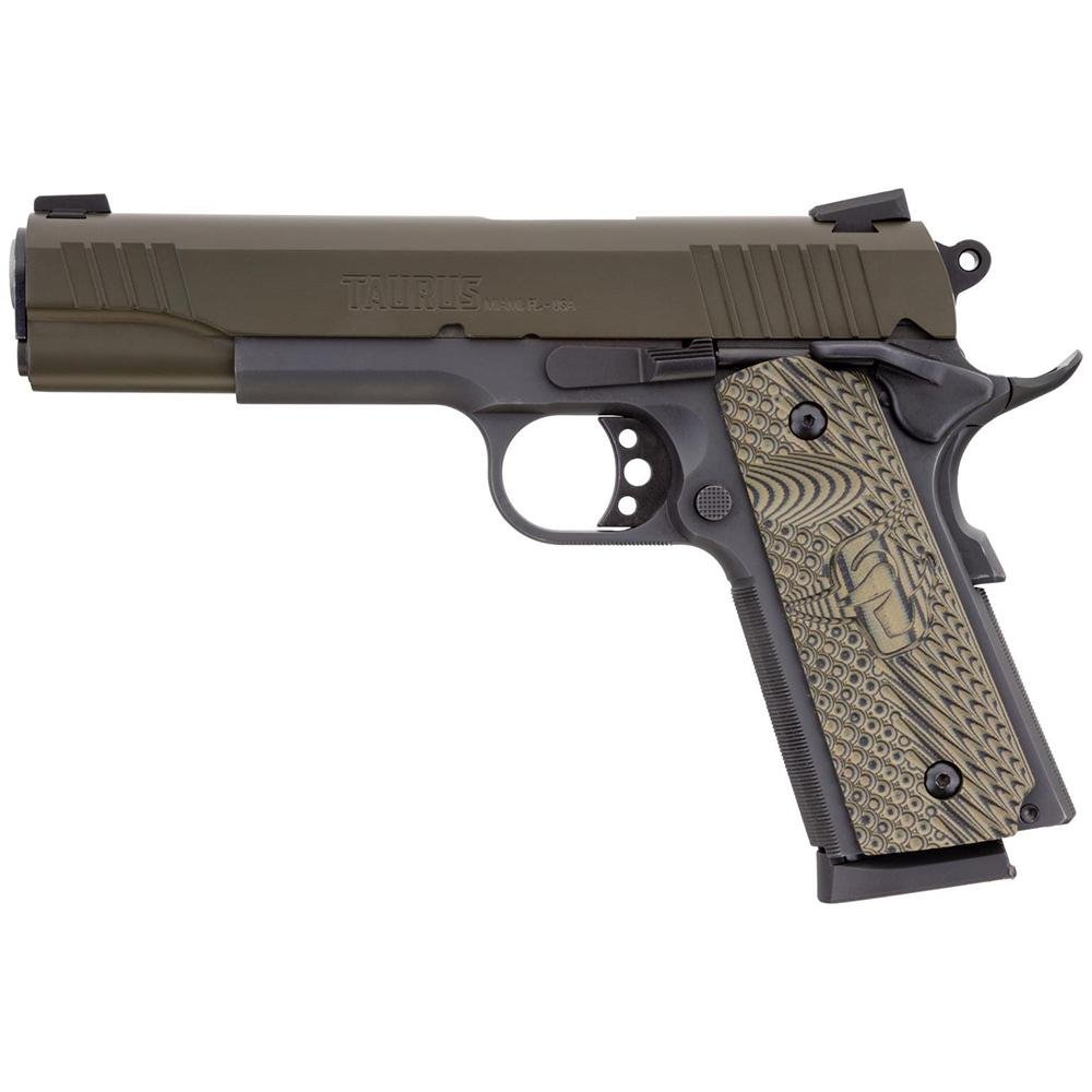 Taurus 1911 Semi Automatic Pistol 45 ACP 5" Barrel 8 Round Green Finish - Taurus International Manufacturing, Inc. - 45 ACP