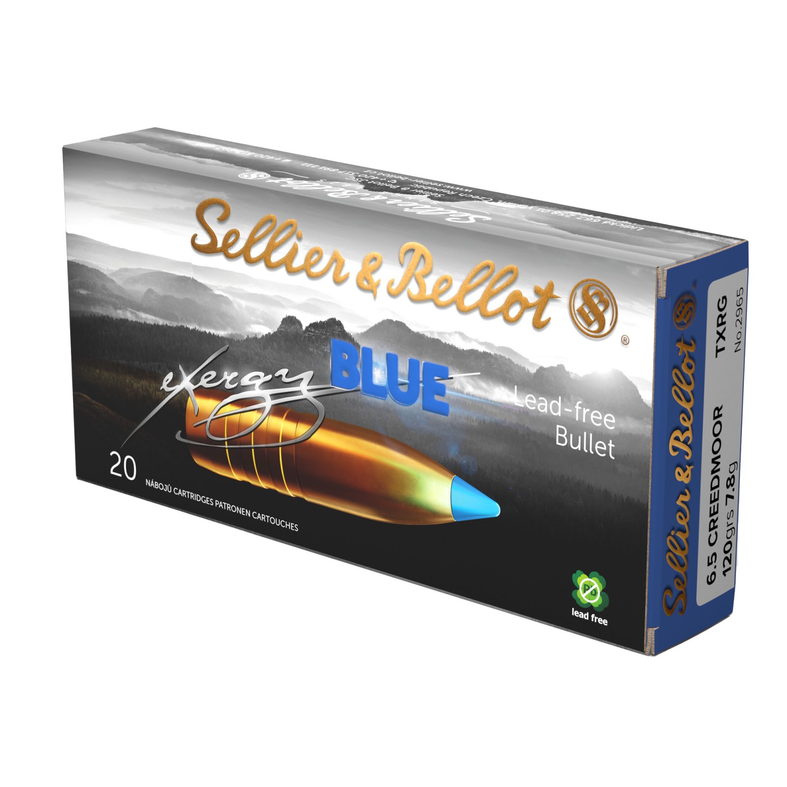 Buy Sellier & Bellot SB65XA 6.5 Creedmoor 120gr eXergy Blue Ammo 20 Rounds online