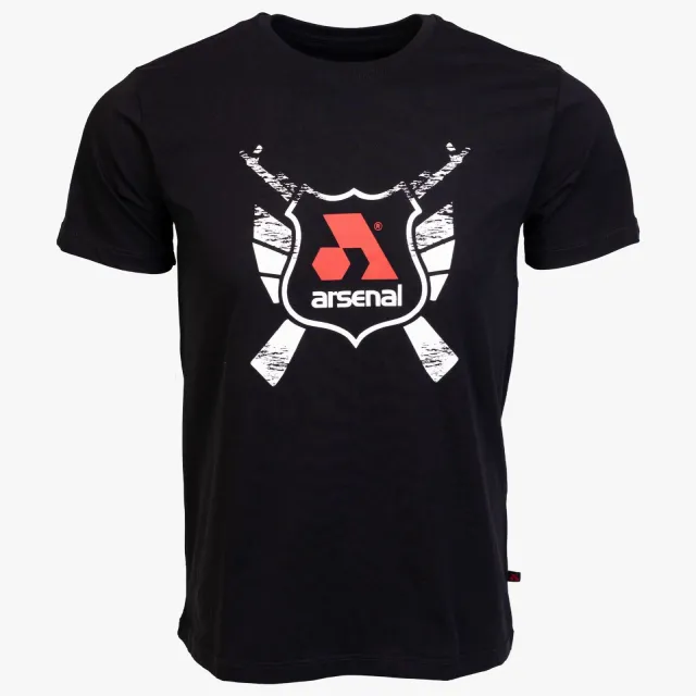 Arsenal Medium Black Cotton Relaxed Fit Classic T-Shirt - Arsenal