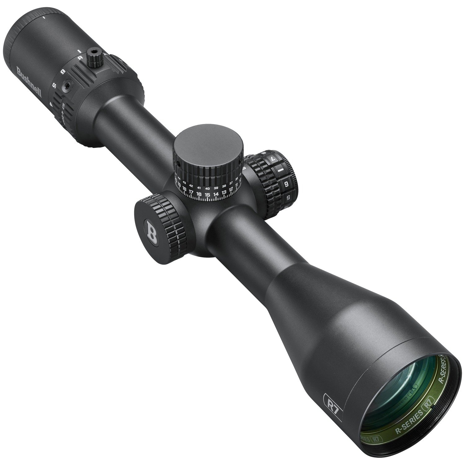 Buy Bushnell R7-42050A1 R7 Riflescope Black Capped Target Turret FFP MRAD Fiber Dot w/ Holdover ILLUMINATED FIBER MOA online