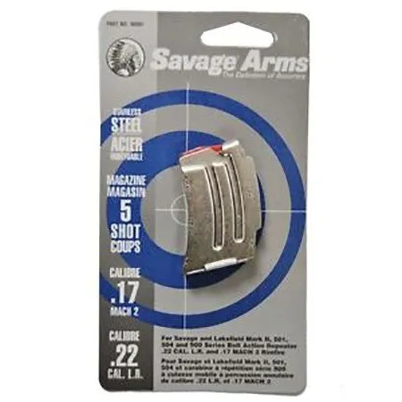 Buy Savage Arms 90007 MKII Stainless Detachable 5rd for 22 LR, 17 Mach 2 online