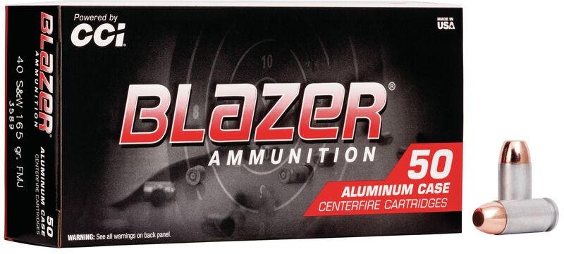 Buy CCI Blazer Aluminum Handgun Ammunition .40 S&W 165 gr FMJ 1100 fps 1000/ct online
