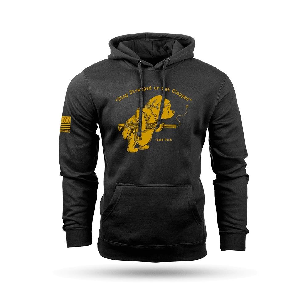 Nine Line Apparel Pooh Bear Hooded Sweatshirt DT6100 Black M - Nine Line Apparel