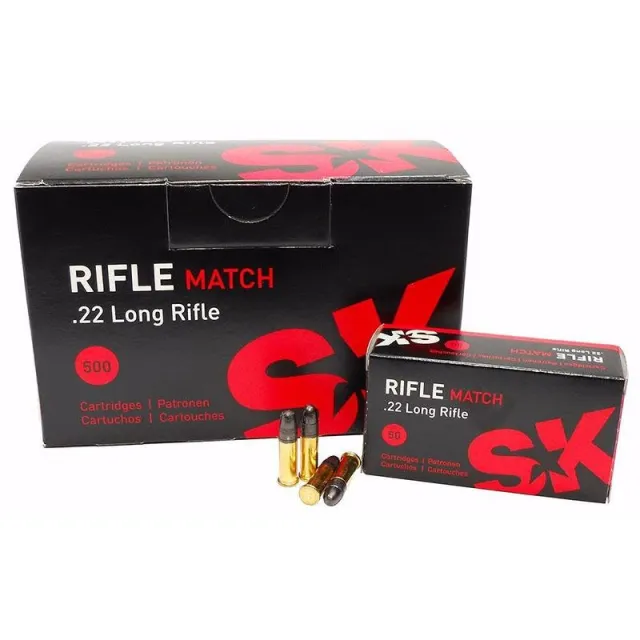 SK Rifle Match Rimfire Ammunition .22 LR 40 gr 1073 fps 50/ct