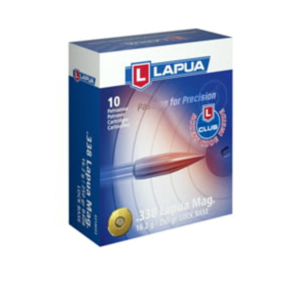 Buy Lapua 4318033 Rifle Ammo .338 Magnum 250gr FMJBT Box of 10 online