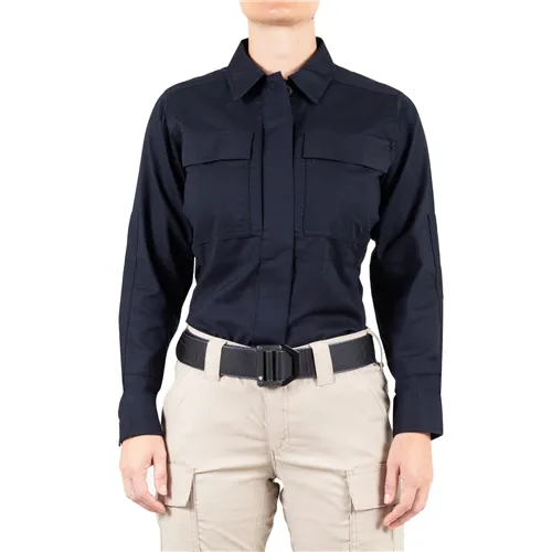 First Tactical 121008-729-M-R Women's V2 BDU LS Shirt Midnight Navy M