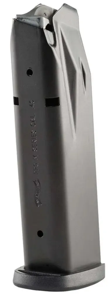 Walther PPQ M2 45 ACP Black Magazine, 12-Round Capacity, Anti-Friction Coat, Model 2810883