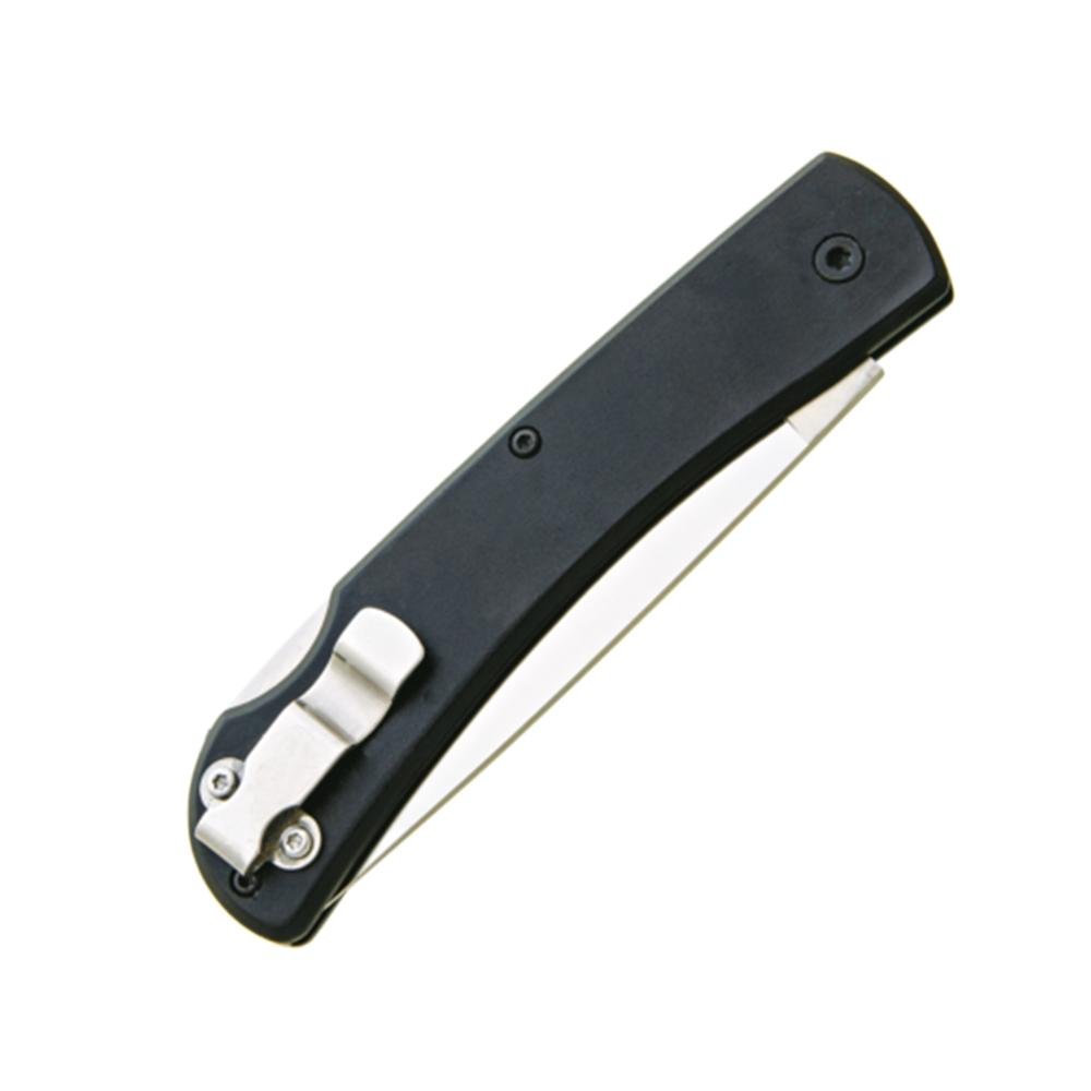 Bear & Son Large Locking Farmhand Folding Knife 3-5/8 Drop Point Blade Black with Clip - Bear Archery