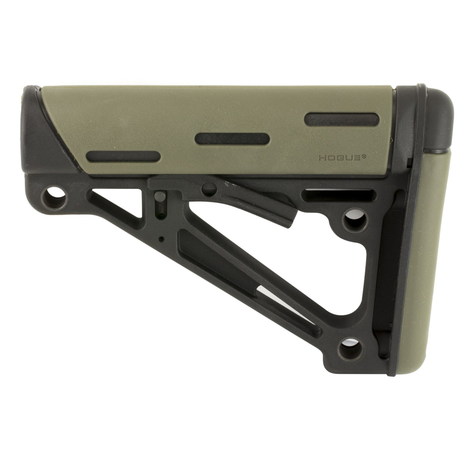 Hogue 15240 Rifle Overmold Collapsible Buttstock Fits Mil-Spec Tube OD - Hogue